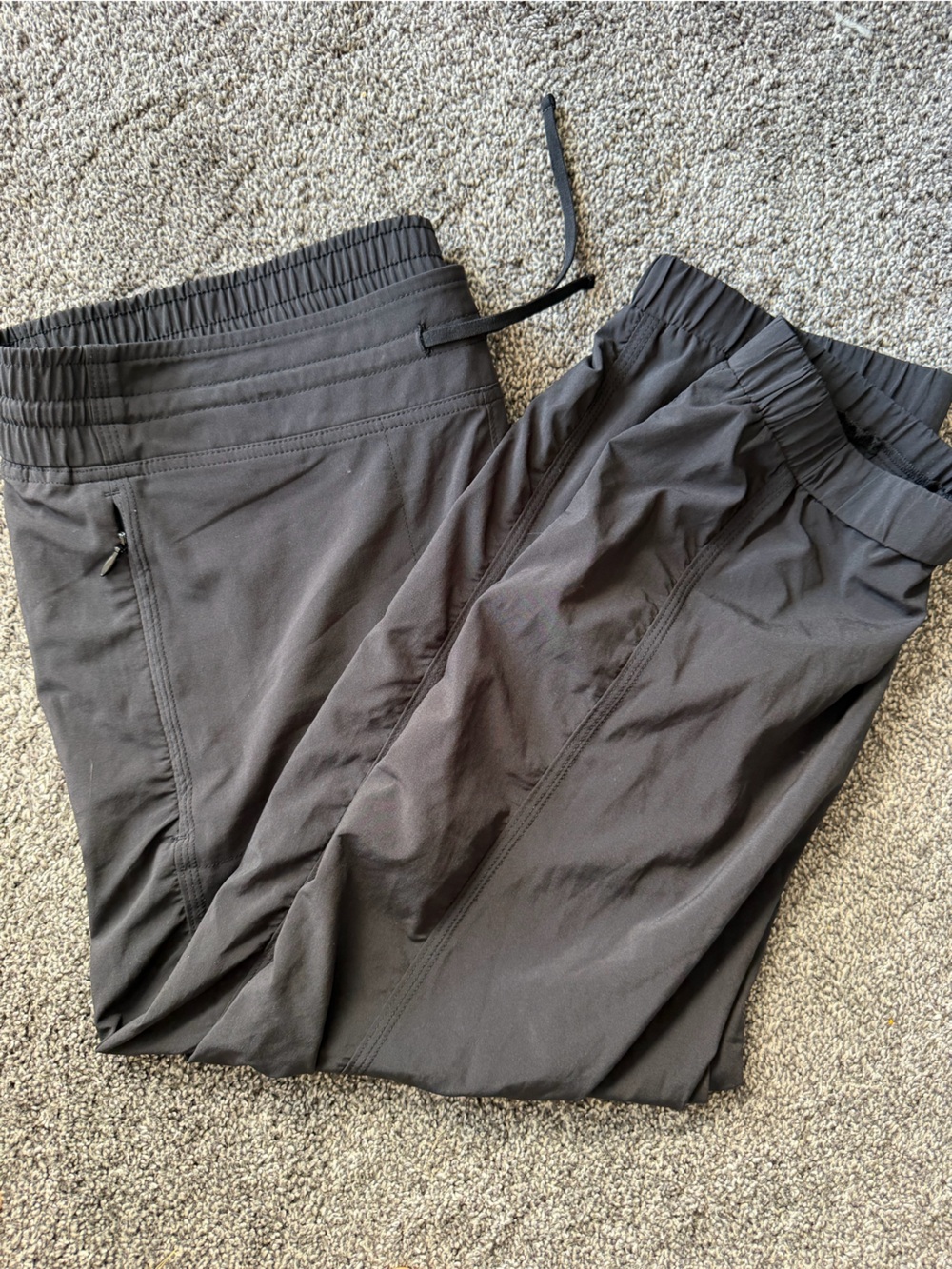 Athleta Black Athletic Drawcord capris